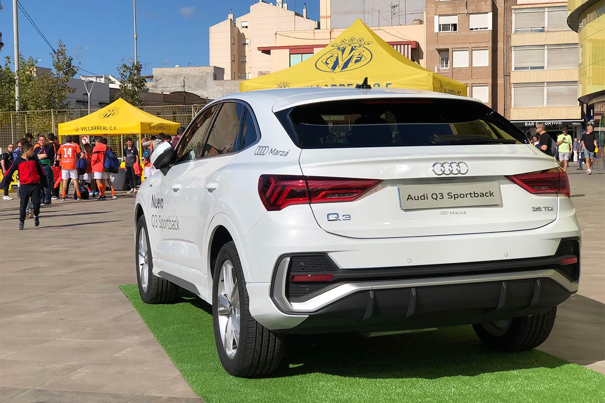 Nuevo Audi Q3 Sportback en el estadio cerámica